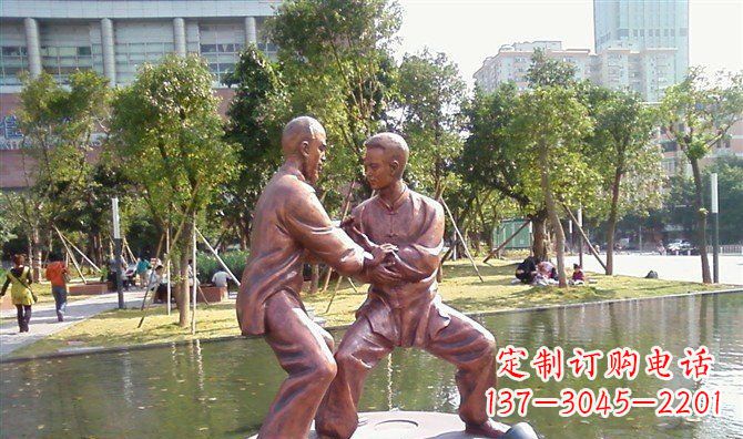 江西太极拳铜雕精美工艺品