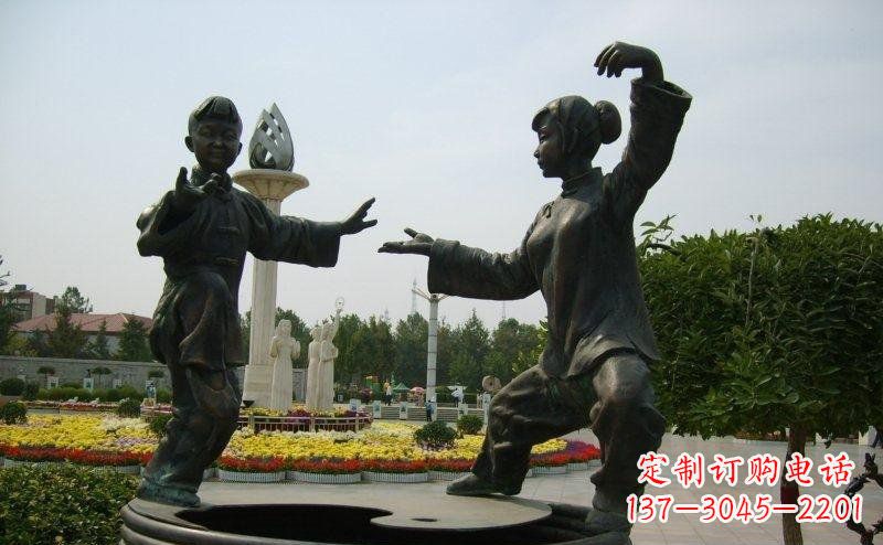 江西艺术精灵传统太极拳铜雕