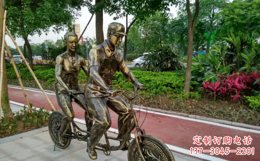 江西集休闲、健身、艺术於一体的自行车雕塑