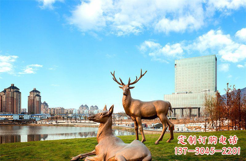 江西优质精美羚羊铜雕塑