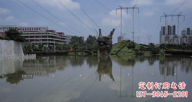 江西公园龙头景观铜雕