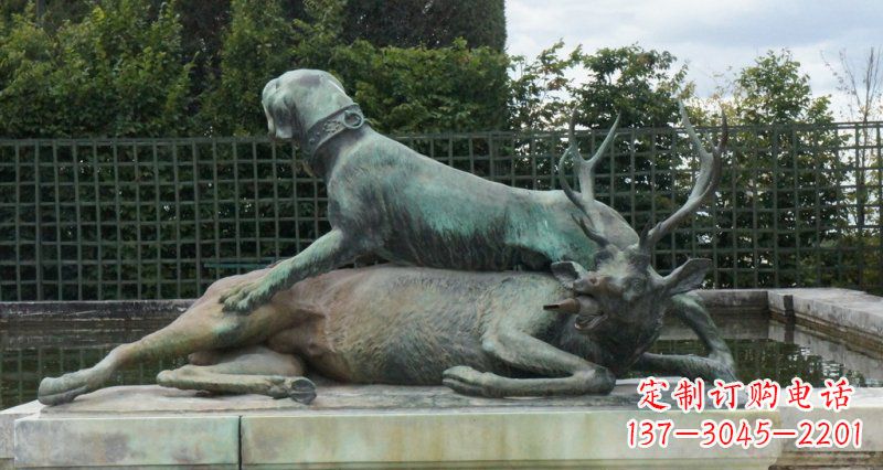 江西高质量铜梅花鹿动物雕塑