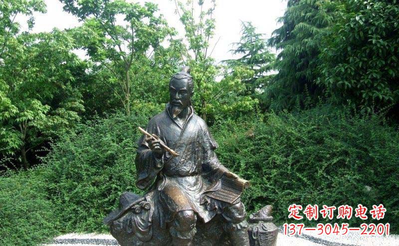 江西传统风情渔翁铜雕