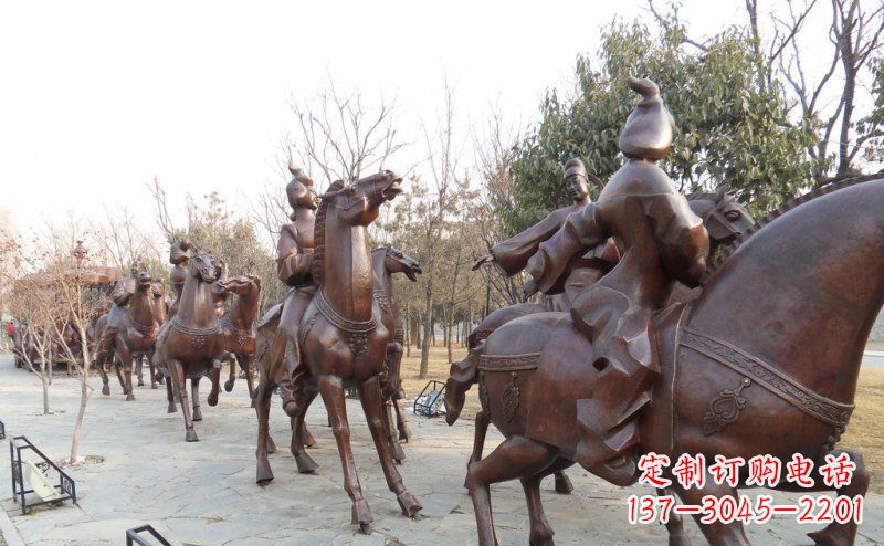 江西蓬勃向上的骑马雕塑