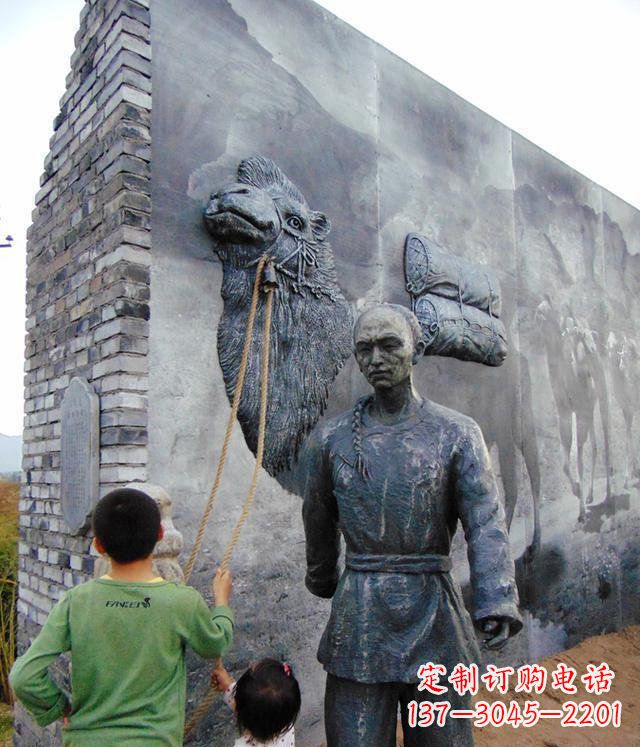 江西清朝人物骆驼雕塑