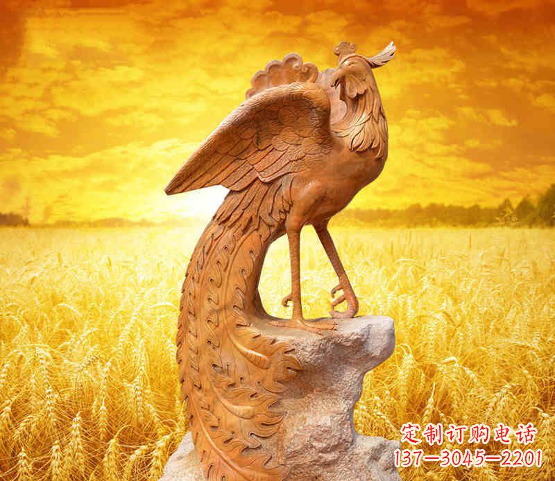 江西公园神兽凤凰石雕