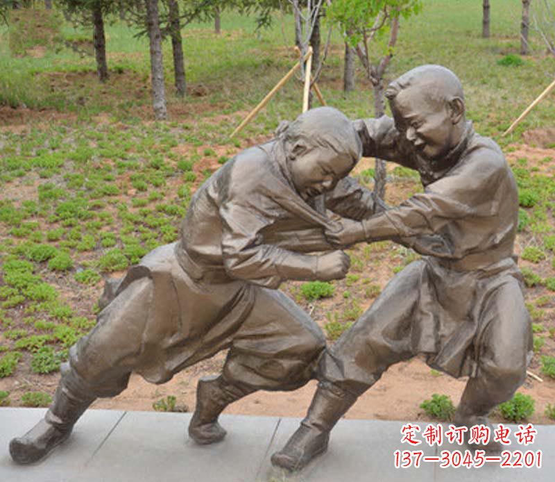 江西精致雕塑小男孩铜雕