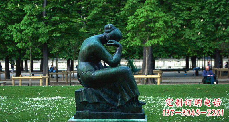 江西经典精美女人铜雕