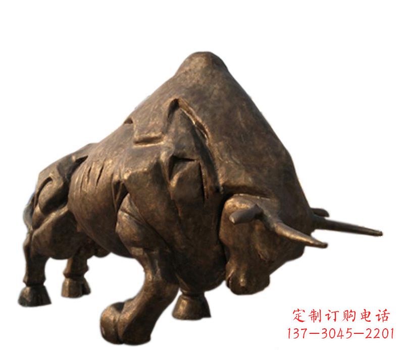 江西铜雕独特的历史图案——拓荒牛雕塑