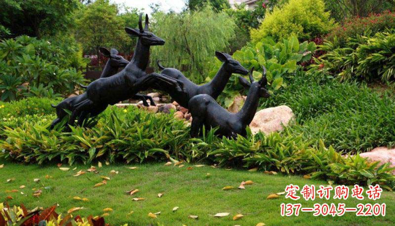 江西活力无限的动物铜雕