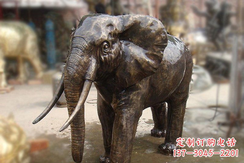 江西优雅而典雅的铜质大象雕塑
