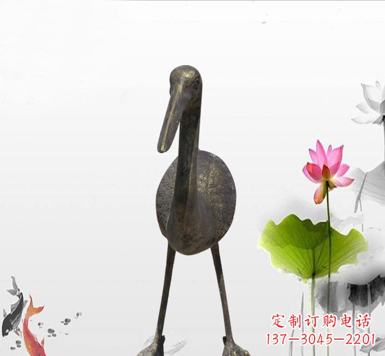 江西高品质铜制仙鹤雕塑