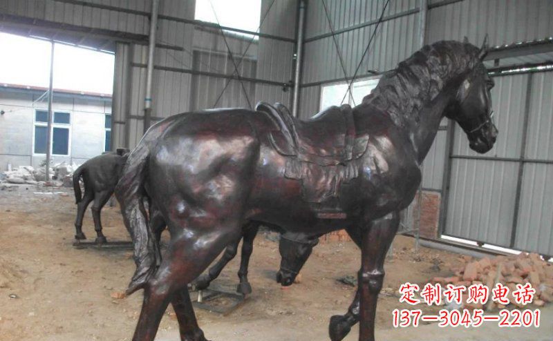 江西公园铜马动物铜雕