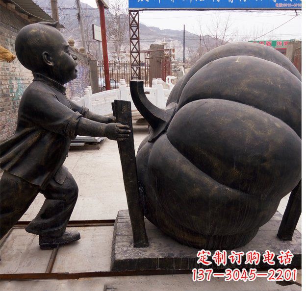 江西精致男孩铜雕
