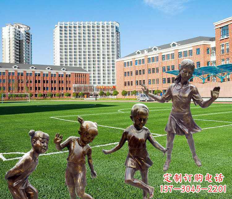 江西中领雕塑定制小孩铜雕