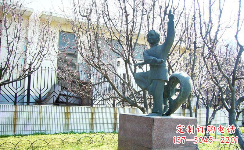 江西精致细腻的老人铜雕
