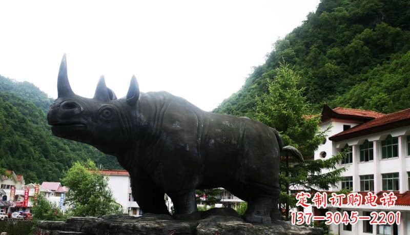 江西艺术犀牛石雕