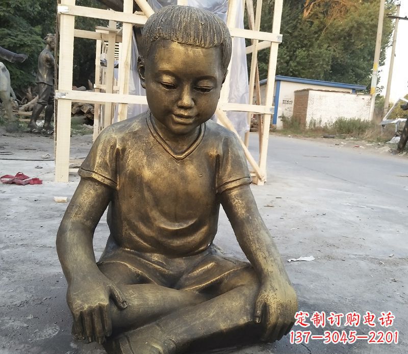 江西孩子们的梦想-铜质儿童雕塑