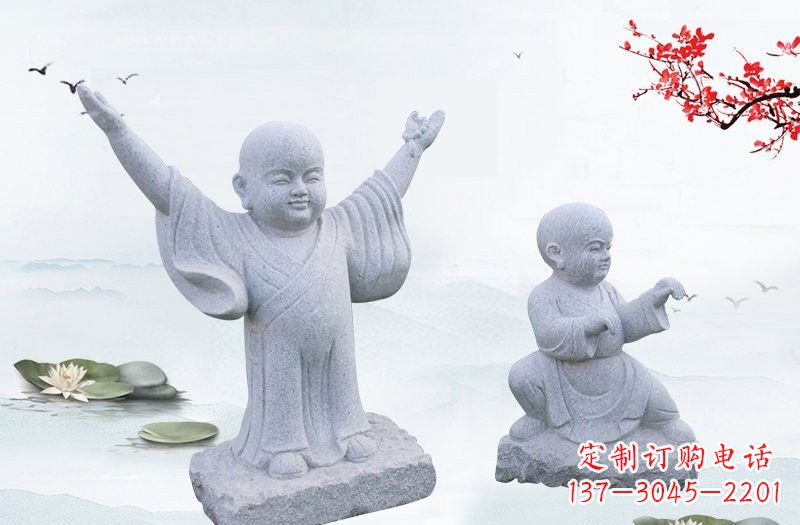 江西中领雕塑精美的和尚石雕