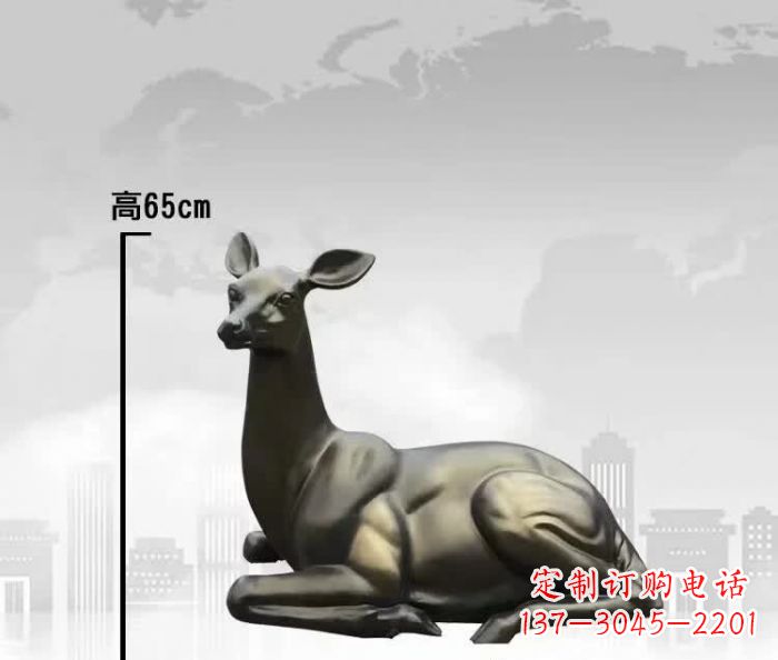 江西中领雕塑精美铜雕鹿