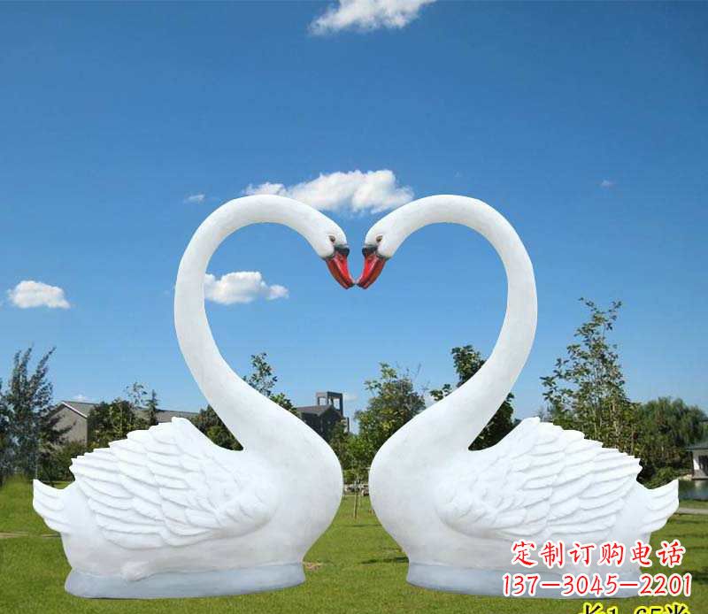 江西玻璃钢仿真天鹅雕塑