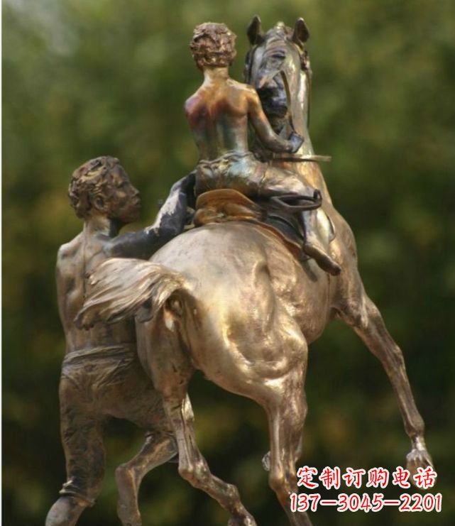 江西浪漫无限,精致骑马铜雕