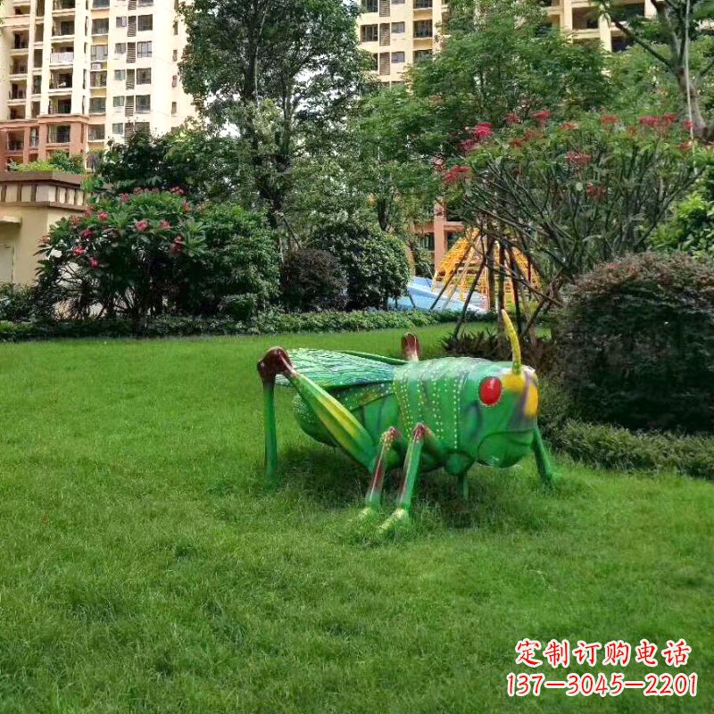 江西公园园林草坪动物蝗虫雕塑摆件
