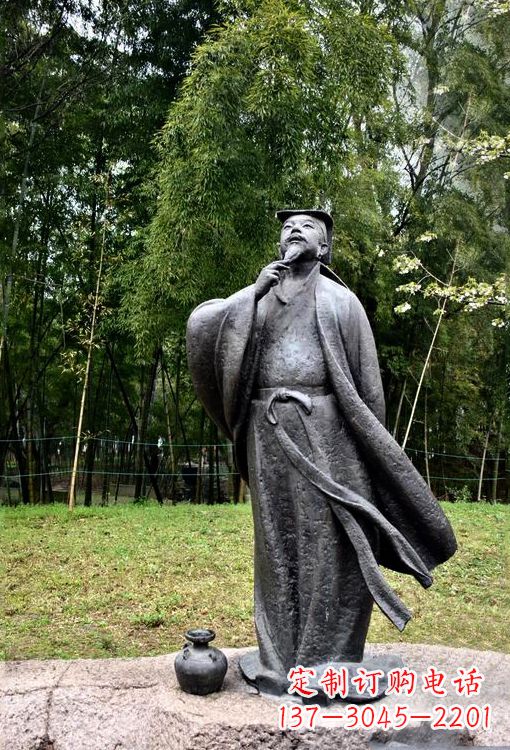 江西诞生于中国古代传奇的雕塑——王羲之铸铜雕塑
