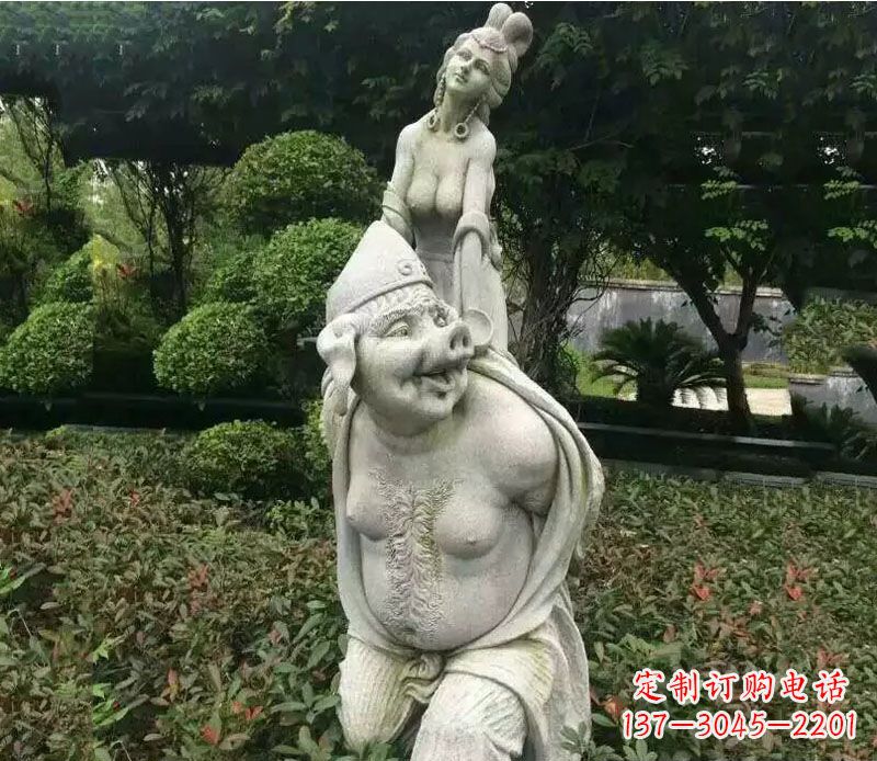 江西纪念猪八戒,收藏高端石雕猪八戒塑像