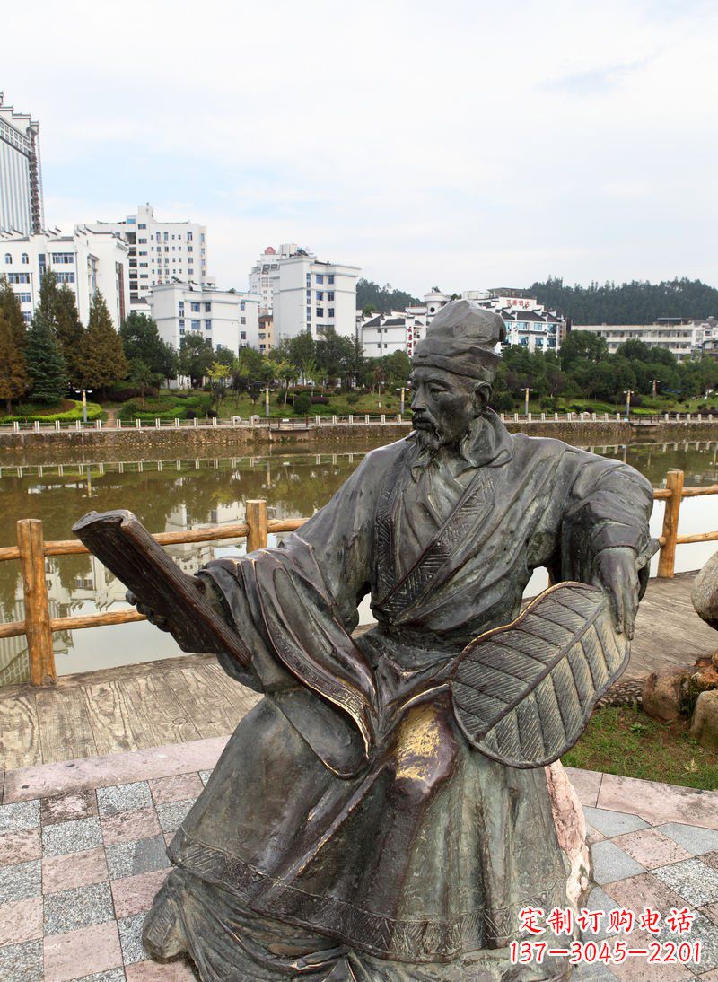 江西匠心打造的肖像诸葛亮雕塑