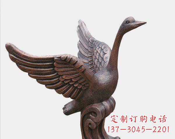 江西中领雕塑铸造完美的天鹅铜雕