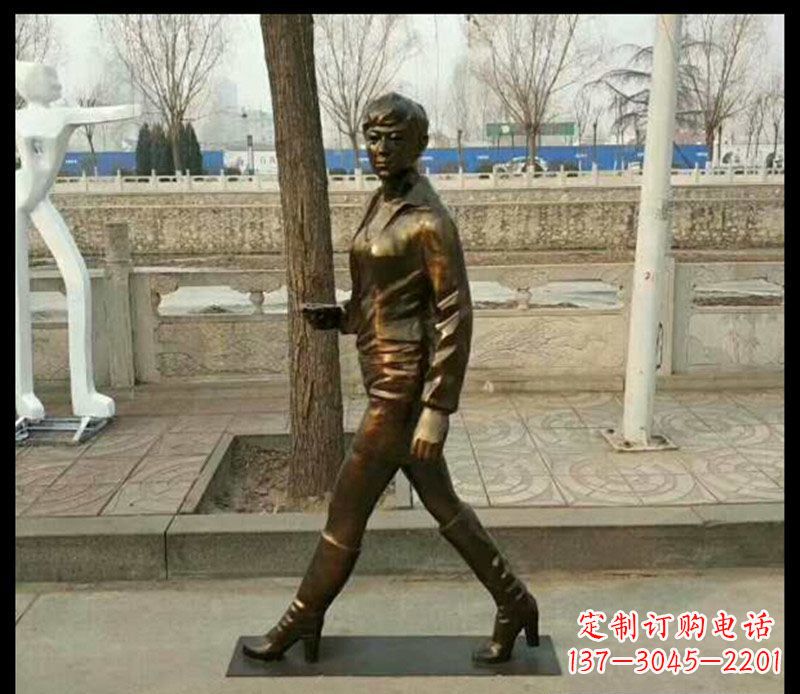 江西中领雕塑为您打造优雅铜女孩雕像
