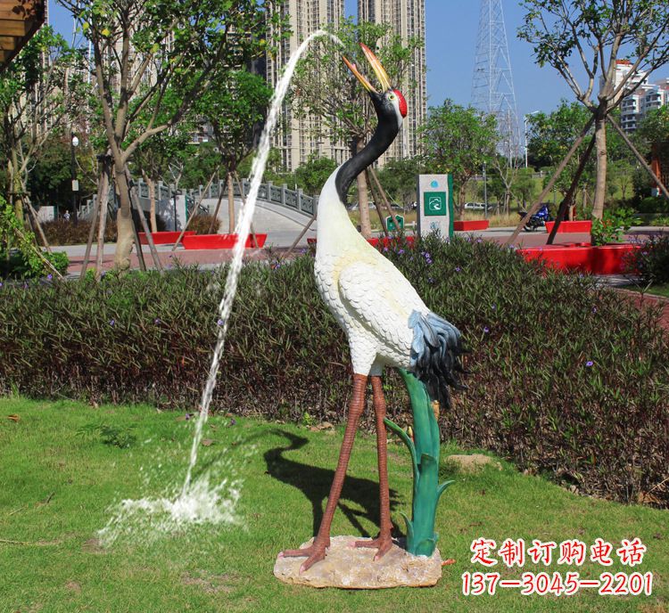 江西精美雕塑仿真仙鹤动物雕塑