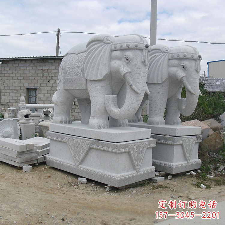 江西古典大象石雕--融入古典文化的精美艺术品