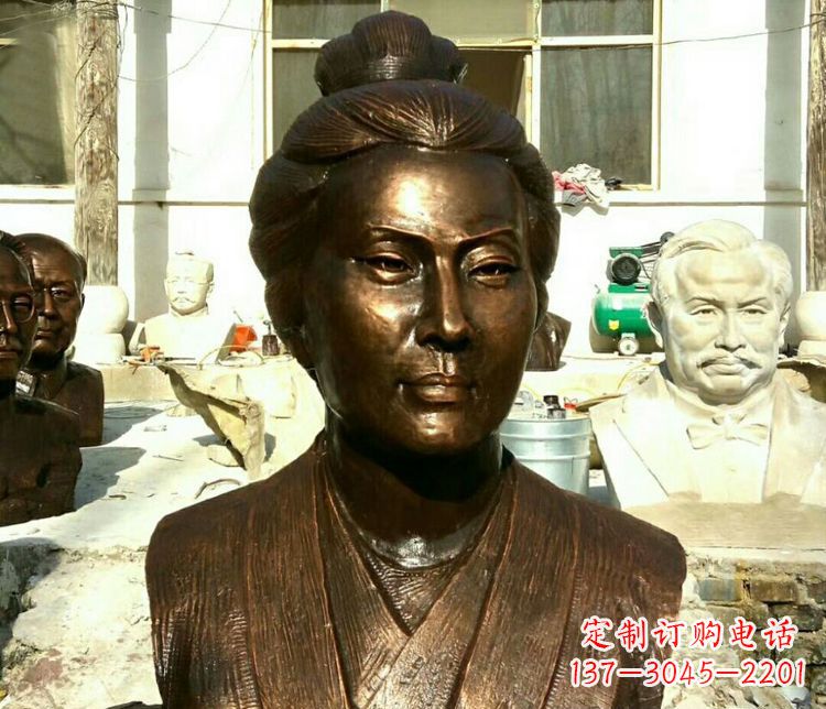 江西传承经典，精美雕塑李清照胸像铜雕