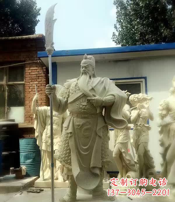 江西中领雕塑古代关公石雕
