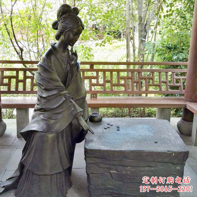 江西艺术精灵西施下棋情景雕塑