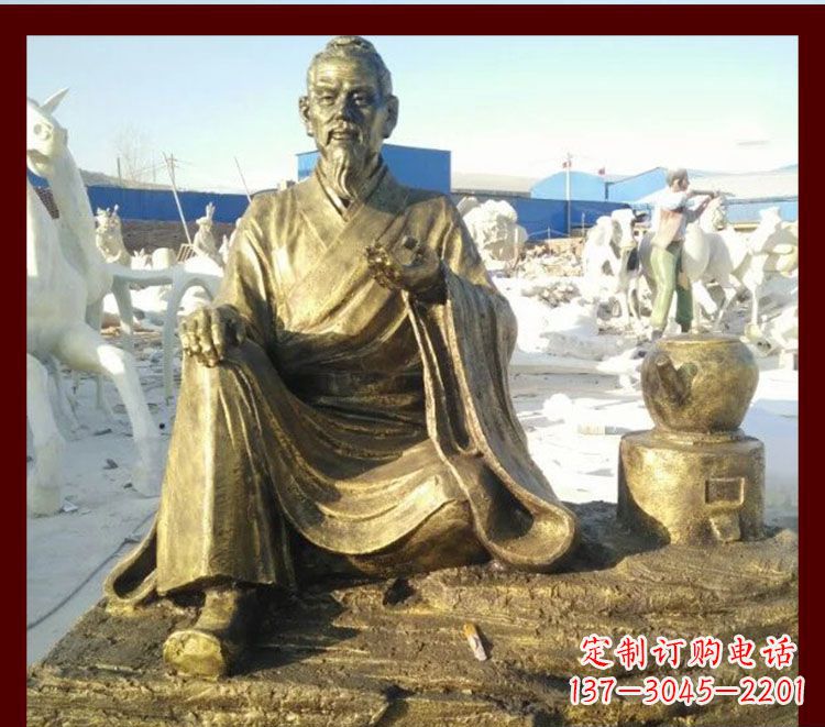 江西张仲景雕塑——杰出古代名人熬中药的传奇