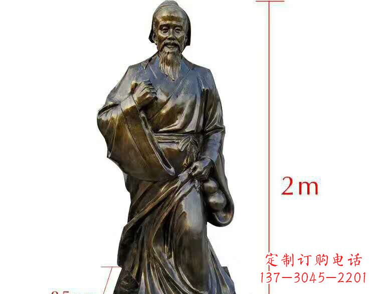 江西以华佗荣耀传承,新世代领雕塑华佗铜雕