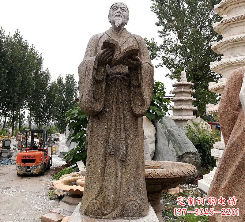 江西中领雕塑--李时珍石雕定制