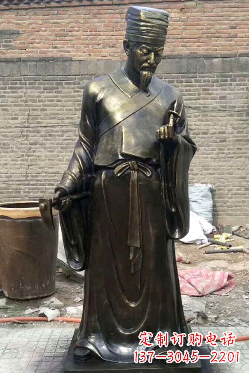江西中国古典名医李时珍铜雕塑