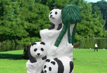 江西公园大熊猫雕塑