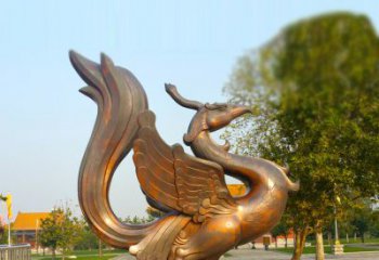 江西纯铜铸造的四灵之朱雀雕塑