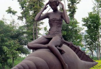 江西海螺姑娘铜雕——让美丽长存记忆