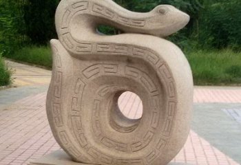 江西砂岩动物蛇雕塑