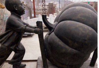江西精致男孩铜雕
