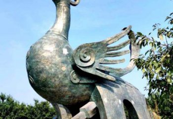 江西公园园林朱雀铜雕景观雕塑