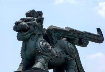 江西中领雕塑-铜制獬豸雕塑