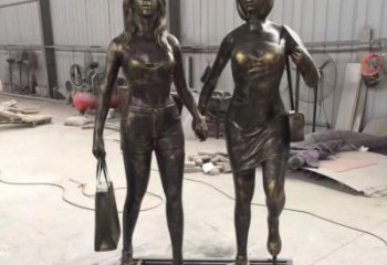 江西铜雕女人唤醒美好回忆