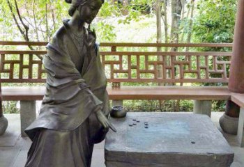 江西艺术精灵西施下棋情景雕塑